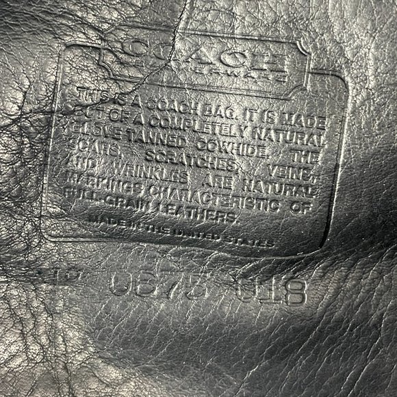 Authentic COACH Large Soho Black Leather Shopping Tote Bag - Picture 10 of 15